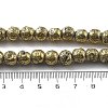 Electroplated Natural Lava Rock Beads Strands G-A251-E01-01A-4