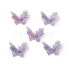 Butterfly with Flower Transparent Resin Cabochons FIND-L019-06B-1