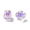 Two Tone UV Plating Rainbow Iridescent Acrylic Beads TACR-D010-04B-2
