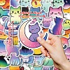 50Pcs Cartoon Cat Paper Sticker STIC-C012-02-3