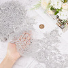 Gorgecraft Sparkle Embroidery Flower Polyester Lace Trim OCOR-GF0002-44A-3