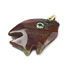 Natural Indian Agate Carved Pendants G-G460-01G-08-2