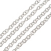 Anti-Tarnish Rhodium Plated 925 Sterling Silver Round Cable Chains STER-F052-10P-1