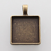 Alloy Pendant Cabochon Settings PALLOY-N0088-07AB-NF-1