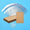 30Pcs Rectangle Paper One Pair Earring Display Cards with Hanging Hole DIY-YW0008-55B-1