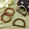   4Pcs 2 Style Wooden Bag Handles FIND-PH0005-26-2