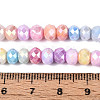 Anti-Tarnish Electroplate Rondelle Glass Beads Strands X-EGLA-T021-6mm-17-10-4