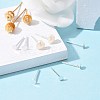 925 Sterling Silver Flat Pad  Stud Earring Findings STER-K167-045B-S-7