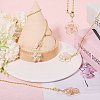 Flower Alloy Glass Charms Ceiling Fan Pull Chain Extenders HJEW-GL00012-5