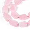 Natural Madagascar Rose Quartz Beads Strands G-T138-12-2