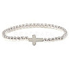 Brass & 304 Stainless Steel Beads Stretch Bracelets Set EI7625-4-1
