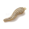 Rack Plating Brass Micro Pave Cubic Zirconia Pendant KK-A229-03G-G-2