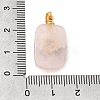 Natural Rose Quartz Pendants G-T151-02F-3