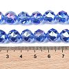 Transparent Electroplate Glass Beads Strands EGLA-N002-34C-B14-3