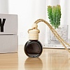 Empty Glass Perfume Bottle Pendants with Wood Cap PW-WG32648-08-1
