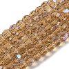 Electroplate Transparent Glass Beads Strands EGLA-A035-T6mm-L17-1