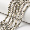 Electroplate Opaque Glass Beads Strands X-EGLA-A034-P6mm-S17-1