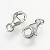 925 Sterling Silver Lobster Claw Clasps X-STER-K037-025A-2