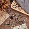 16Pcs 4 Colors Alloy Spring Gate Rings FIND-BC0014-18-4