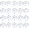 20Pcs Transparent Plastic Ring Viewer Magnifier Boxes CON-CA0001-024-1
