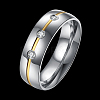 Valentine's Day Gifts Titanium Steel Cubic Zirconia Couple Rings For Men RJEW-BB16465-8-2