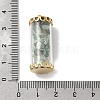 Glass Tube with Natural Green Aventurine Chip Beads Inside Pendants FIND-B054-01G-03-3