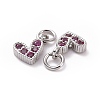 Brass Micro Pave Cubic Zirconia Charms RB-I078-66P-01-NR-3