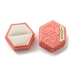 Embossed Hexagon Plastic Rings Storage Boxes CON-P020-C02-3