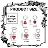 Gothic Heart Alloy Enamel Shoes Charms HJEW-GO00051-2