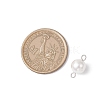 Shell Pearl Round Connector Charms PALLOY-JF04477-02-2