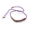 Electroplate Glass Seed Bead Braided Bracelets BJEW-JB04789-03-1