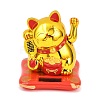 ABS Plastic Solar Powered Maneki-neko Figurines LS-DJEW-B017-01A-03-1