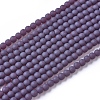 Frosted Opaque Glass Bead Strands FGLA-G002-A04-1