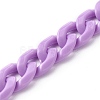 Opaque Acrylic Curb Chain Phone Case Chain HJEW-JM00512-02-3