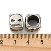 316 Surgical Stainless Steel with Rhinestone Large Hole Cube Beads STAS-Q326-08AS-04-3