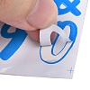 Number & Alphabet & Sign PVC Waterproof Self-Adhesive Sticker DIY-I073-04F-3