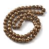 Electroplated Natural Lava Rock Beads Strands G-A251-B01-01A-1
