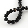 Natural Black Onyx Round Bead Strands G-R198-14mm-3