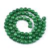 Natural Dyed Yellow Jade Gemstone Bead Strands G-R271-4mm-Y13-2