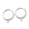 201 Stainless Steel Huggie Hoop Earrings Findings STAS-A167-01D-S-1