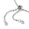 Natural Quartz Crystal Bullet Link Slider Bracelets BJEW-JB09901-05-4