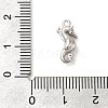 Marine Animal Theme Platinum  Brass Micro Pave Clear Cubic Zirconia Pendants LS-KK-U031-01P-02-3