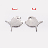 Original Color Blacnk Stamping Tag Fish Charms 304 Stainless Steel Pendants X-STAS-Q053-2