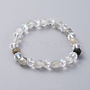 Natural Mixed Gemstone Stretch Bracelets BJEW-JB05024-2