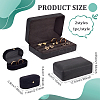 Fingerinspire 2Pcs 2 Styles Rectangle & Oval PU Leather Finger Ring Display Boxes CON-FG0001-10-2