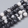 Natural Gemstone Imitation Zebra Jasper Beads Strands G-G829-07-8mm-1