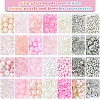 DIY Round Glass & CCB Plastic Beads Bracelets Making Kits DIY-FS0007-56B-2