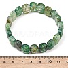 Dyed & Heated Natural Agate Oval Beaded Stretch Bracelet G-E010-01-21-3