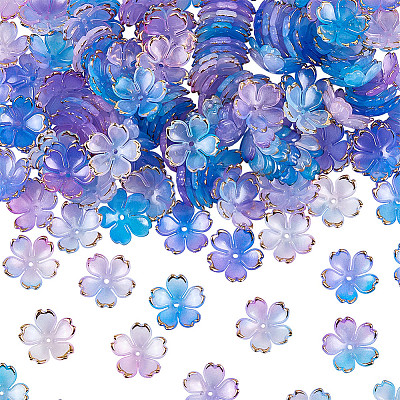 180Pcs Acrylic Bead Caps OACR-PA0001-37C-1