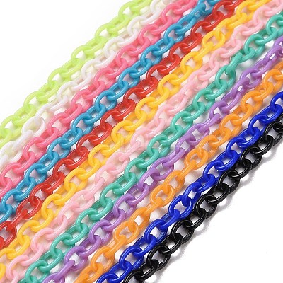 Opaque Acrylic Cable Chains CHAC-P001-01-1